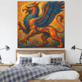 Majestic Griffin of Ancient Greece Canvastryck