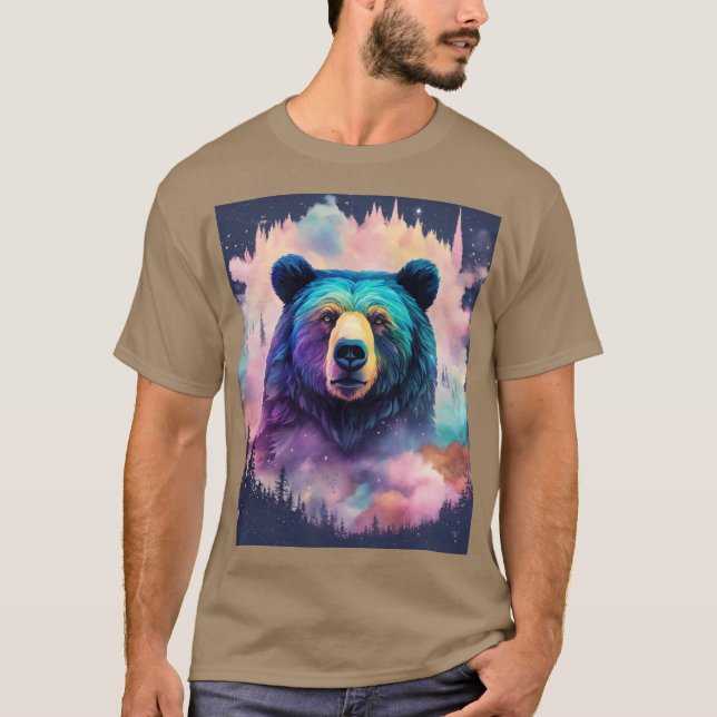 Majestic Grizzly Bear in the Forest T-Shirt" T Shirt (Framsida)