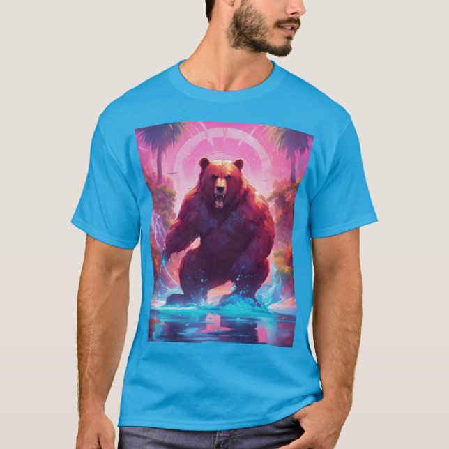 Majestic Grizzly Bear in the Forest T-Shirt" T Shirt (Framsida)