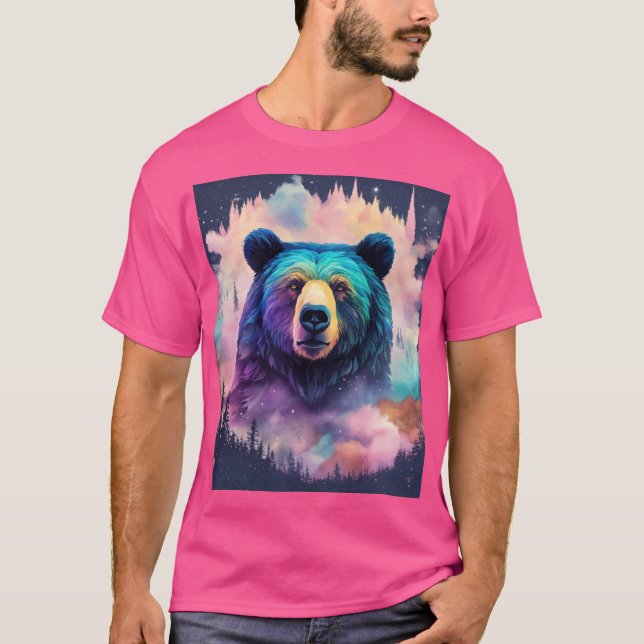 Majestic Grizzly Bear in the Forest T-Shirt" T Shirt (Framsida)