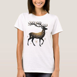 Majestic Guld Starry Reindeer T Shirt