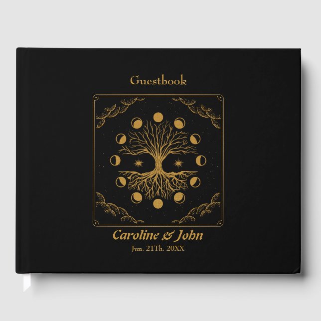 Majestic Gulden Livets träd Gästböcker (Framsida)