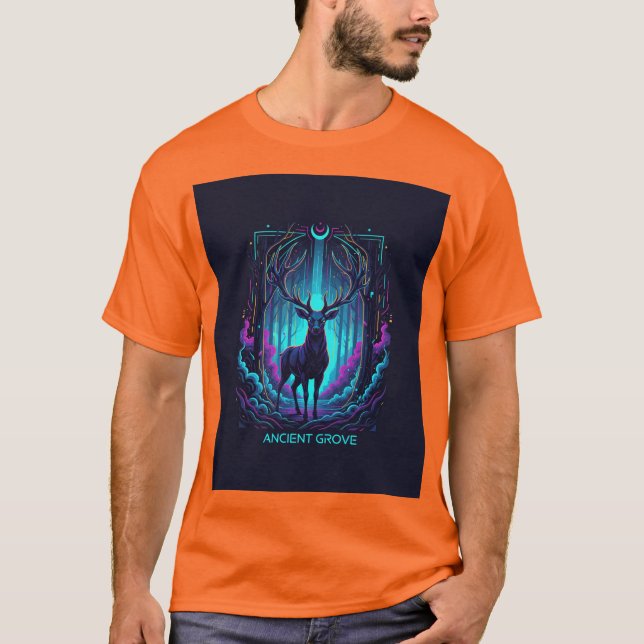 Majestic Hjort Glow Tee" T Shirt (Framsida)