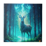 Majestic Hjort Kakelplatta<br><div class="desc">En stor hjort i en skog</div>