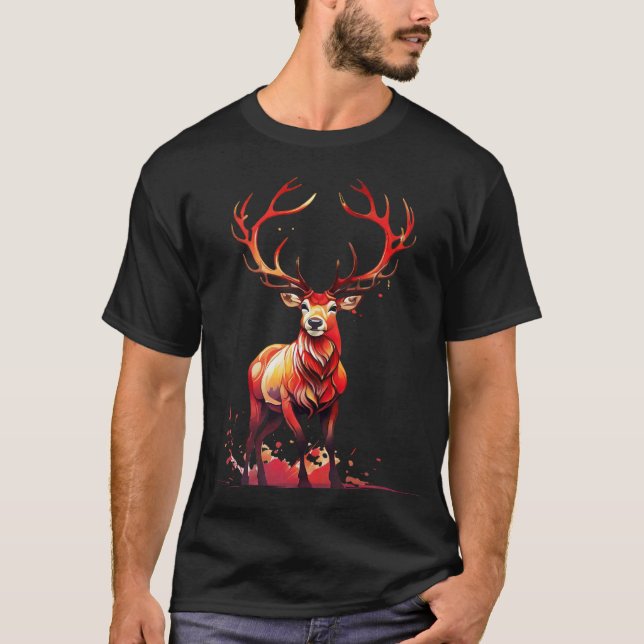 Majestic Hjort T Shirt (Framsida)