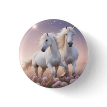 Majestic Horse 12,5 cm RoundButton-for Equestrian