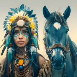 Majestic Horse And Young Native Woman