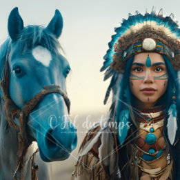 Majestic Horse And Young Native Woman