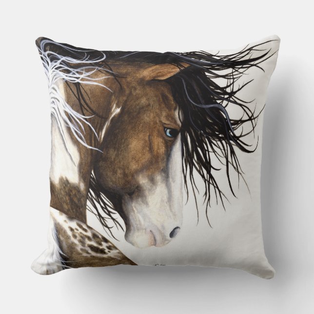 Majestic Horse Bihrle Pinto Paint Pintolossa Pony Kudde (Framsida)