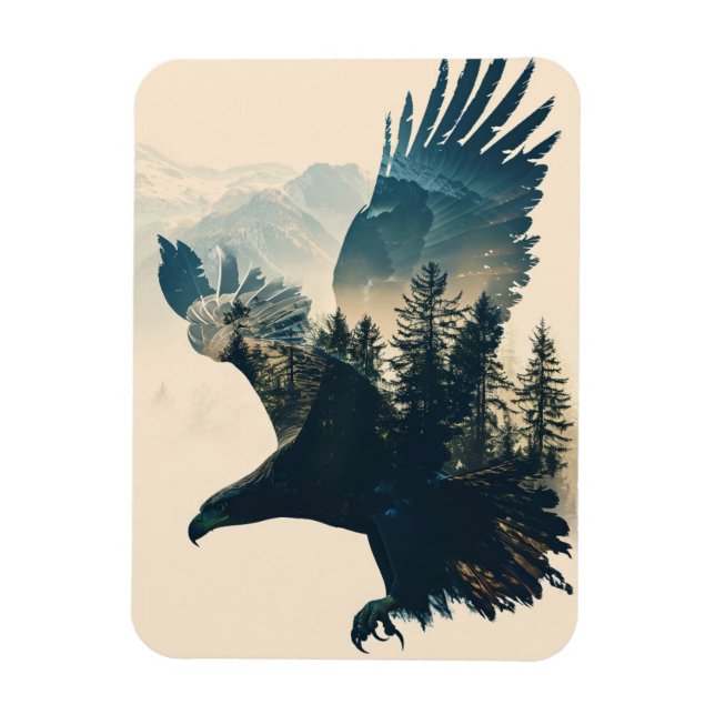 Majestic Horse Forest Landcape Magnet (Vertikal)