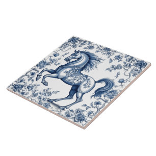 Majestic Horse on Indigo Tiles Kakelplatta