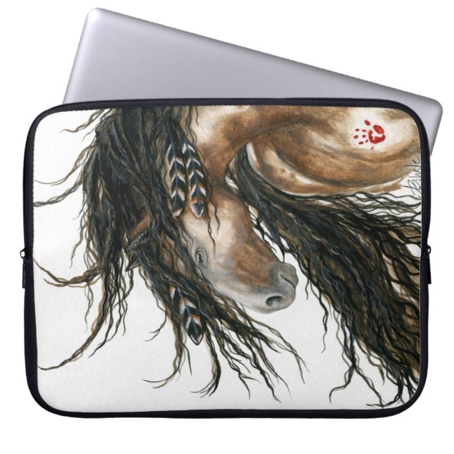 Majestic Horse Pinto Paint av BiHrLe Laptop sleeve (Framsidan)