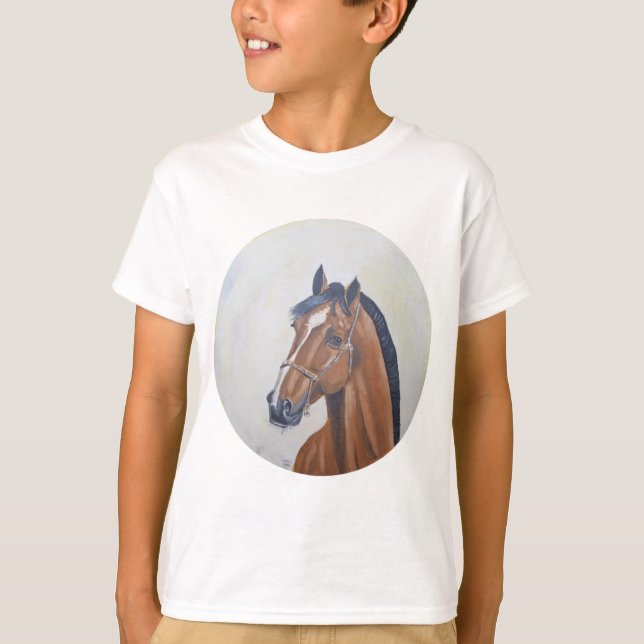 Majestic Horse Portrait T-Shirt (Framsida)