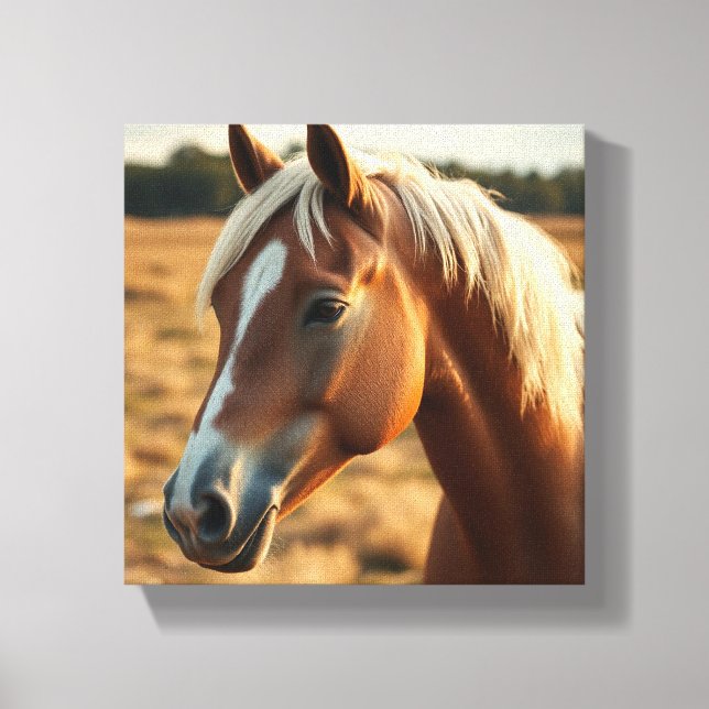 Majestic Horse Porträtt Canvastryck (Framsida)