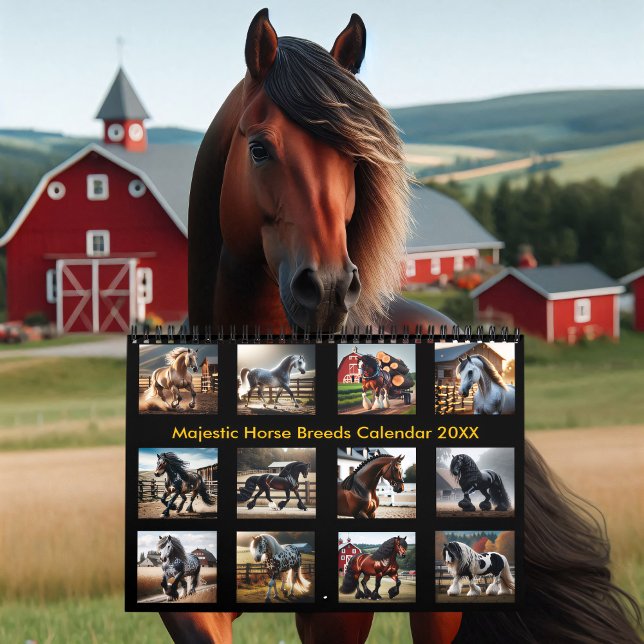 Majestic Horse Reds Calendar 2025/2026 Kalender (Skapare uppladdad)