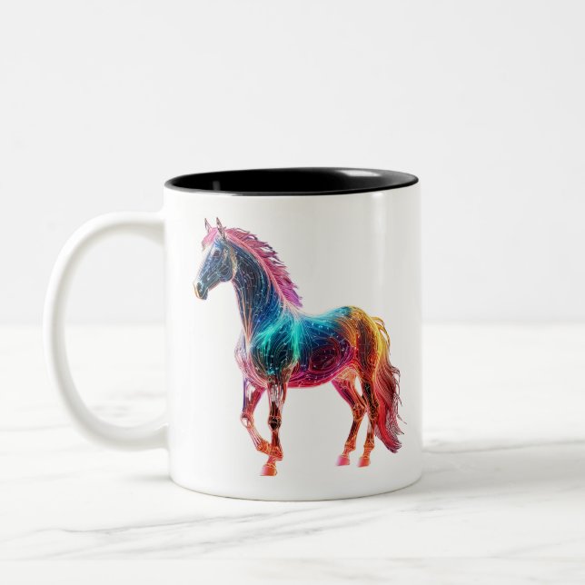 Majestic Horse Två-Tonad Mugg (Vänster)