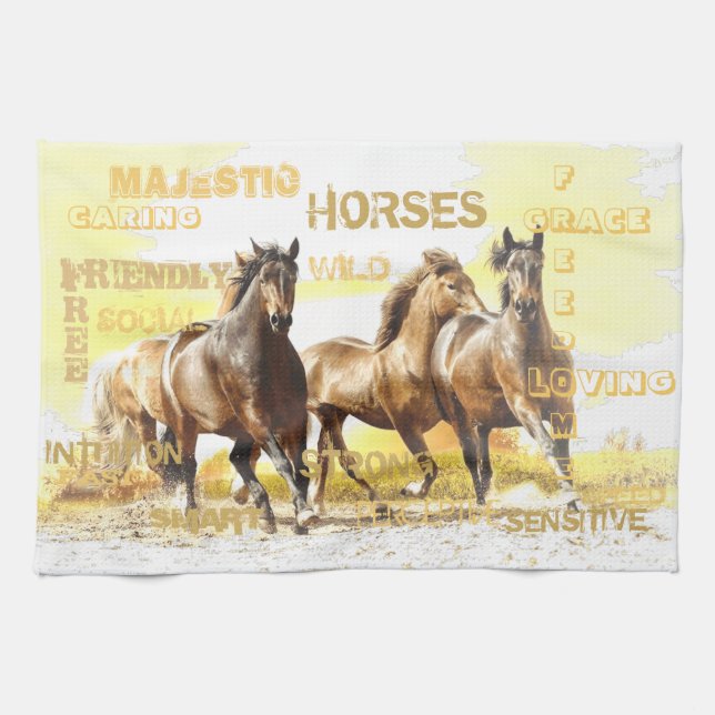 Majestic Horses Kitchen Towel Kökshandduk (Horisontell)