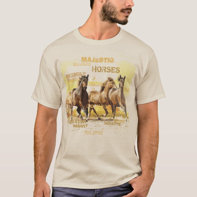 Majestic Horses Manar-Shirt T-shirt (Framsida)