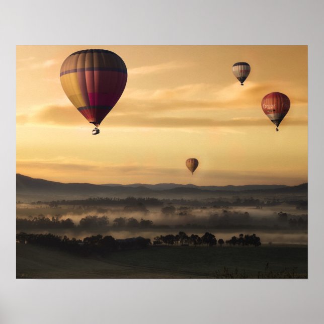 Majestic Hot Air Balloons Poster (Framsidan)