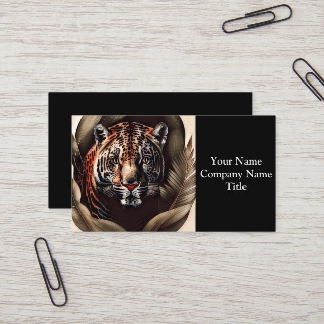 Majestic Jaguar - Kung i Jungle Visitkort (Fram/Back In Situ)