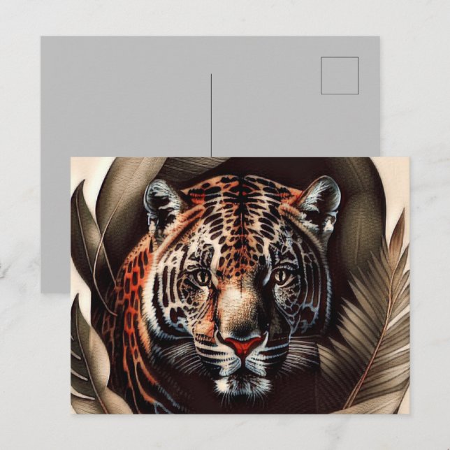 Majestic Jaguar - Kung i Jungle Vykort (Fram/baksida)