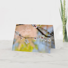 Majestic Japansk Apricot Flowers Tack Kort