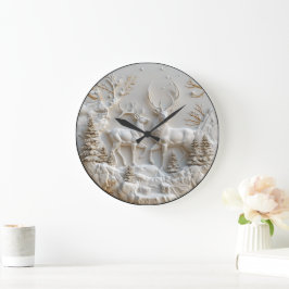 Majestic jul Reindeer Decor Stor Klocka