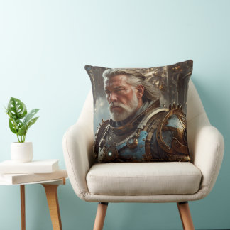 Majestic Kung Cushion with Steampunk Regal Armor Kudde