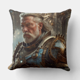 Majestic Kung Cushion with Steampunk Regal Armor Kudde