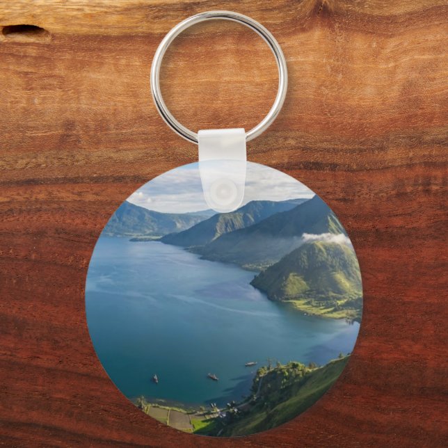Majestic Lake Toba North Sumatra Bali Keychain Nyckelring (Baksida)