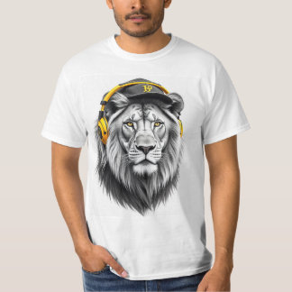 Majestic Lejon Ansikte tryckt T-Shirt - Round Nack