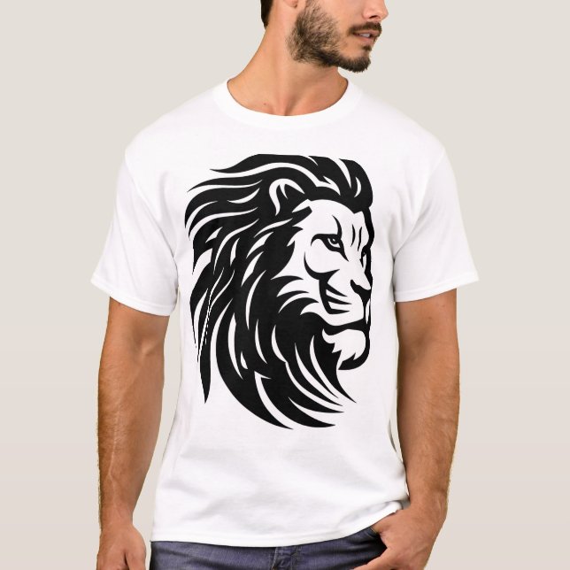 "Majestic Lejon Graphic T-Shirt - Fet & Snyggt" (Framsida)