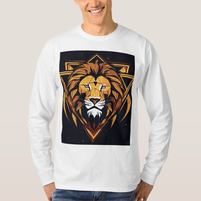 "Majestic Lejon Graphic White T-Shirt" T Shirt (Framsida)