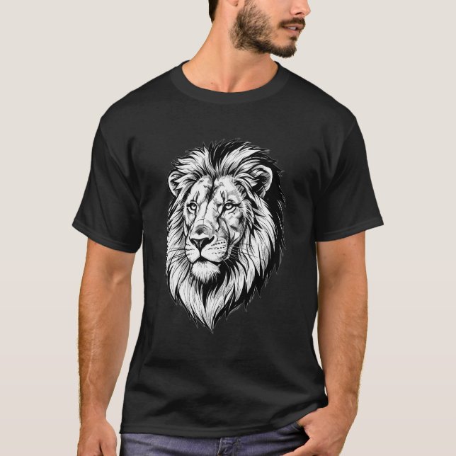 Majestic Lejon Head T Shirt (Framsida)