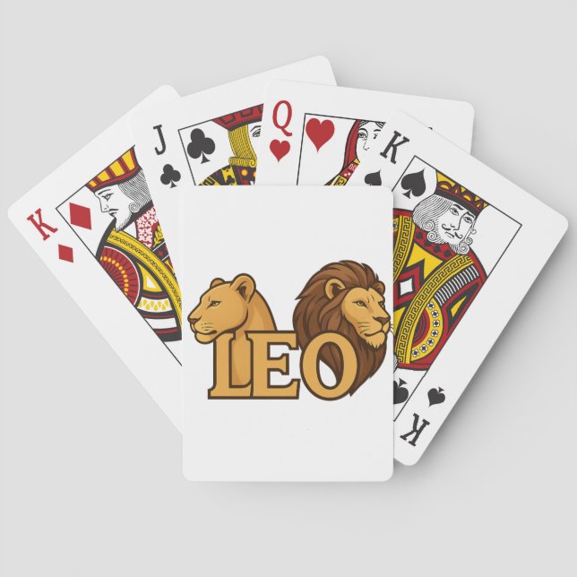 Majestic Lejon & Lioness Fusion - Fet Wildlife Casinokort (Baksidan)