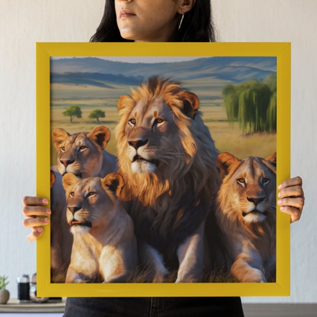 Majestic Lejon Roaming Heritage Land Poster (Skapare uppladdad)