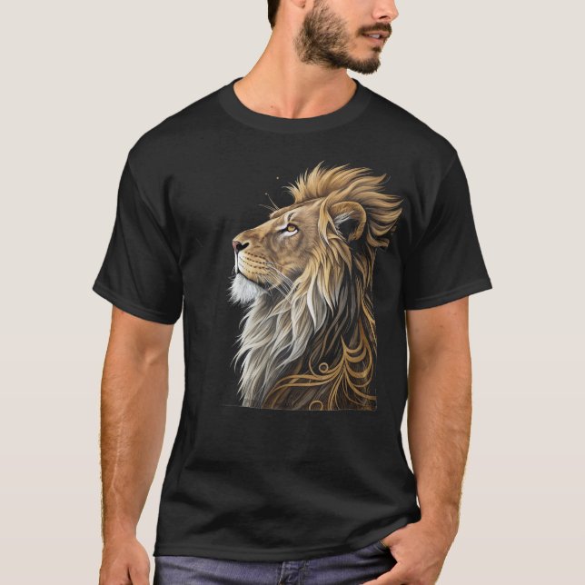 Majestic Lejon Roar T-Shirt (Framsida)