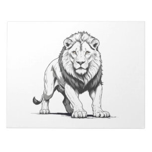 Majestic Lejon Silhouette in Bold Vector Art Anteckningsblock