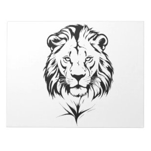 Majestic Lejon Silhouette in Bold Vector Art Anteckningsblock