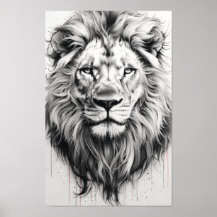 Majestic Lejona Porträtt Poster