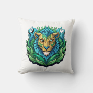 Majestic Lejonare Vector Art Dekorativ kudde - Hom