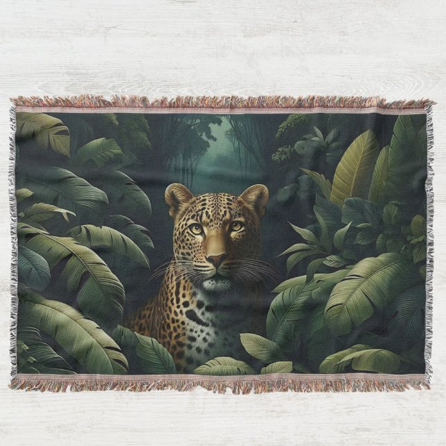 Majestic Leopard Woven Blanket and Tapestry Filt (Skapare uppladdad)