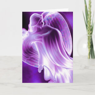 Majestic Lila Angel Greeting Card Kort