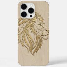 Majestic Lion Face on Beige Wood – Bold & Elegant 
