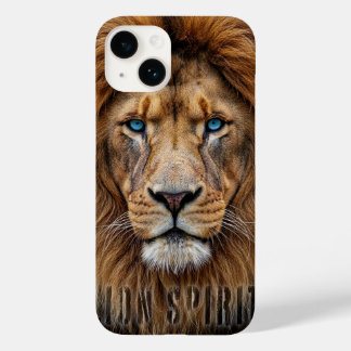 Majestic Lion Face with Blue Eyes | Wildlife Anima