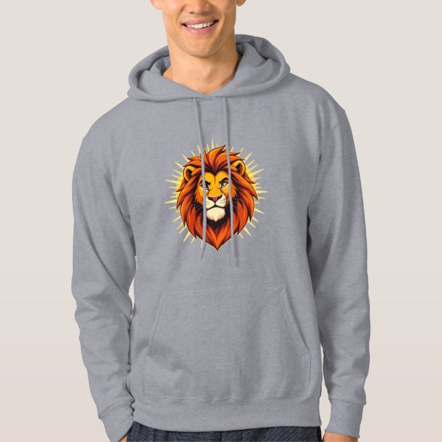 Majestic Lion – King of Power and Authority Hoodie (Framsida)