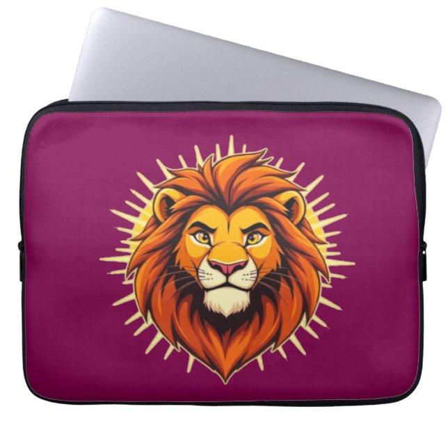 Majestic Lion – King of Power and Authority Laptop Fodral (Framsidan)