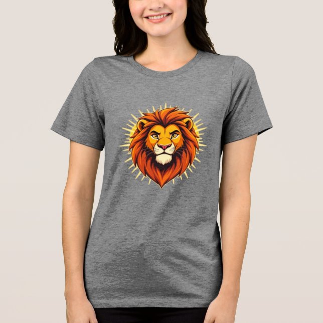 Majestic Lion – King of Power and Authority T Shirt (Framsida)