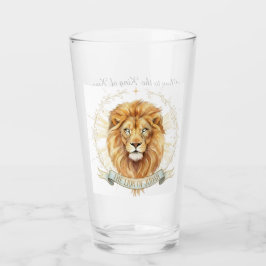 Majestic Lion of Judah Christian Glass Tumbler  Glaskopp