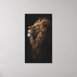 Majestic Lion Portrait Strength & Royal Confidence Canvastryck